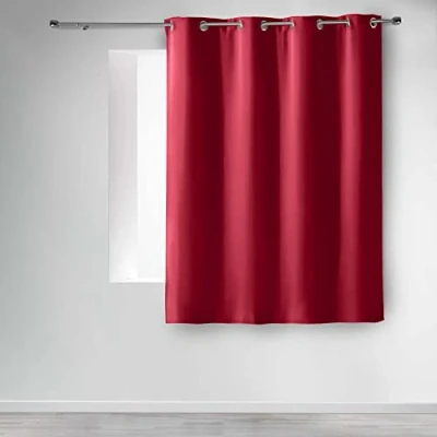 Imagen de douceur d&#039;Intérieur Cortina con ojales (poliéster, 135 x 180 cm, cerámica, Carmin, cm