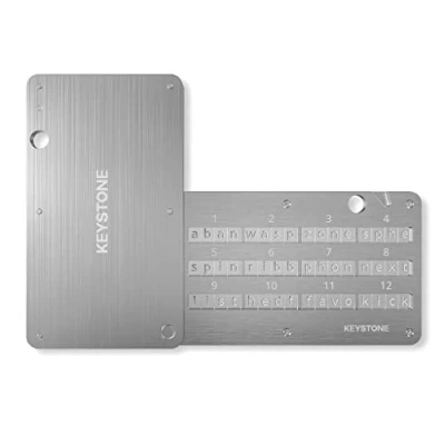 Imagen de Almacenamiento de cripto Semillas KEYSTONE, Copia Seguridad en frío, 24 Palabras la Frase semilla Bitcoin, Compatible con Ledger, Trezor, Sparrow (Keystone Tablet)