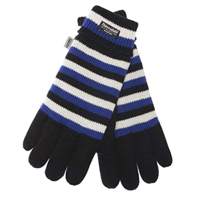 Imagen de EEM guantes a rayas hombre FAN, Thinsulate, 100% algodón