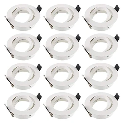 Imagen de SEBSON 12x Foco empotrable techo, orientable, redondo, blanco, incl. GU10 casquillo (LED / Halógeno)