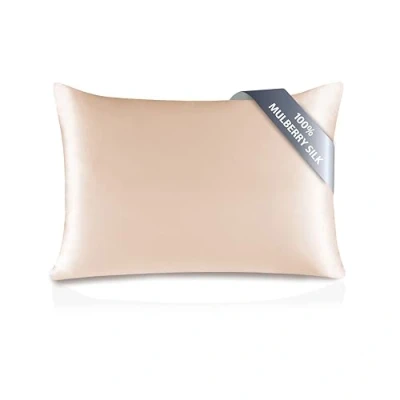 Imagen de TOWNSSILK Funda de Almohada 100% Seda Morera, cuida el Cabello y la Piel, Ambos Lados 19 Momme, 1 Unidad,Taupe， 50 x 90 cm
