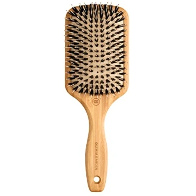 Imagen de Olivia Garden Bamboo Touch Cepillo Ecológico Desenredante en Bambú con Cerdas Nylon y Jabalí Talla L