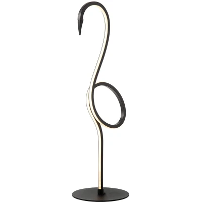 Imagen de Elstead Lámpara de mesa LED Flamingo, negra, metal, 50 cm altura
