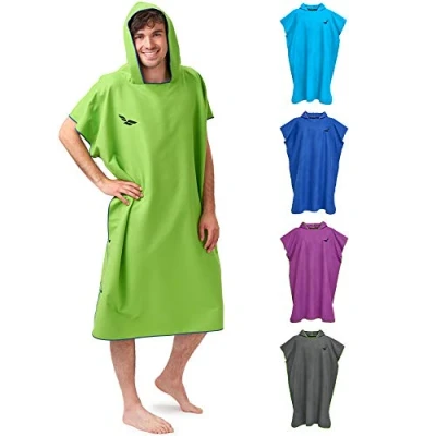 Imagen de Fit Flip Toalla Poncho Adulto Ligera, compacta y de Secado rápido Playa, para cambiarse, con Capucha Surf Color: Verde Azul Oscuro Tamaño: L
