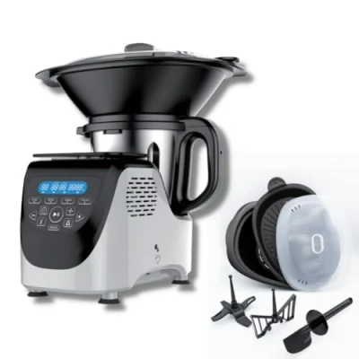 Imagen de CHEF O MATIC Robot de Cocina, Kitchen Robot, 1000w, 3L, 3500rpm, Múltiples accesorios, 10 velocidades, Pantalla Táctil LED,