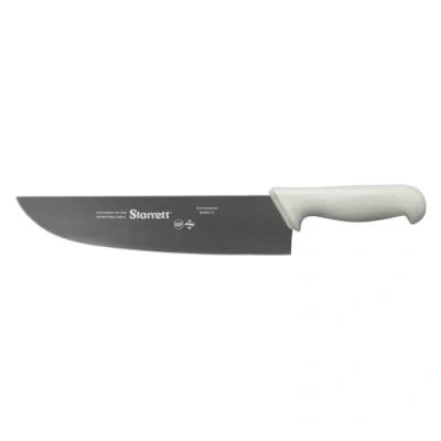 Imagen de Starrett Professional Chefs Knife BKW303 12 Wide Straight 12&quot; (300mm) Ultra Sharp Kitchen With Long Lasting Blade White Handle Stainless Steel Chopping Cooking