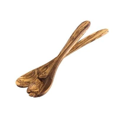 Imagen de Servidores de ensalada APS &quot;Olive&quot;, compuesto por dos cucharas, producidas a partir madera olivo sostenible, cucharas madera, para servir, cada una 30,5 x 6,0 cm