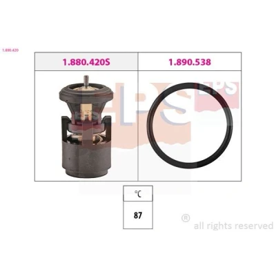 Imagen de FACET 7.8420 Termostato, refrigerante 87 Made in Italy OE Equivalent con junta, sin conectores carcasa (cárter) SEAT: Leon II Hatchback