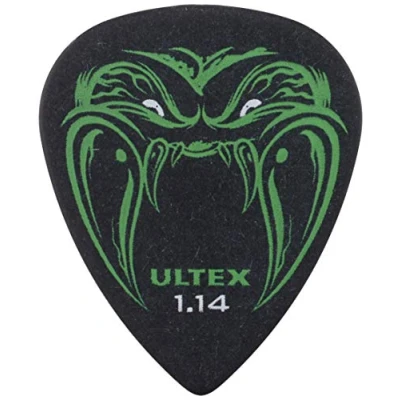 Imagen de JIM DUNLOP Púas Ultex Hetfield&#039;s Black Fang 1,14mm Caja en Metal de 6, Negro
