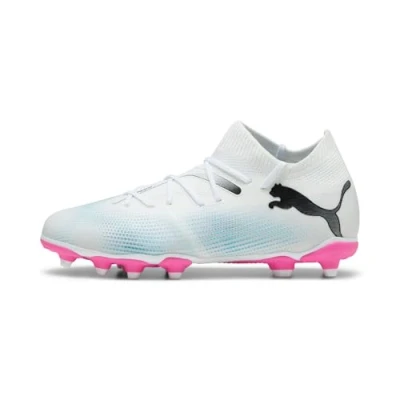 Imagen de PUMA Future 7 Match FG/AG JR, Soccer Shoe, White Black Poison Pink, 28 EU