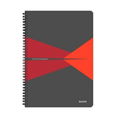 Imagen de Leitz Office Cuaderno Cuadriculado con Tapas, A4, Rojo