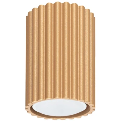 Imagen de SOLLUX lighting KARBON Modern Lámpara de techo Luminaria aluminio versátil GU10, LED máx. 10 W, IP 20 Bombilla no incluida 1x Fuente Luz 6,5x6,5x10cm, Oro