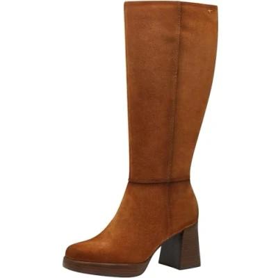 Imagen de Tamaris Botas de Caña Larga para Mujer, Piel, Cómodas, Coñac, 36 EU