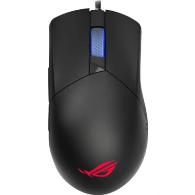 Imagen de ASUS ROG Gladius III ratón para juegos con cable,Sensor de 19.000 DPI sintonizado, patas Omni, Paracord e iluminación RGB Aura Sync