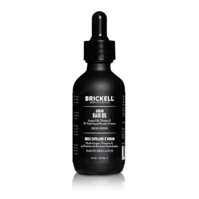 Imagen de Brickell Men Aceite de argán para cabello, Natural y Orgánico, tratamiento capilar ligero, 59 ml, Perfumado