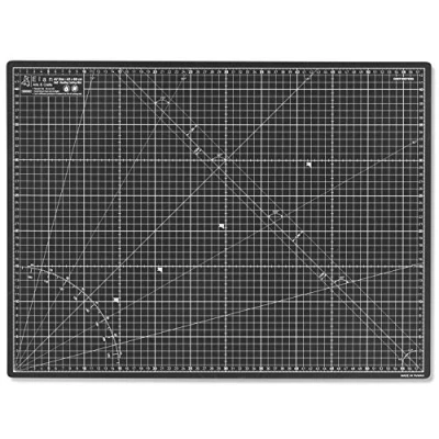 Imagen de Elan Base de Corte A2 Negro y Topo, Alfombrilla para Patchwork, Autocicatrizante, Tabla Costura, Autorregenerable, Alfombra 60cm x 45cm