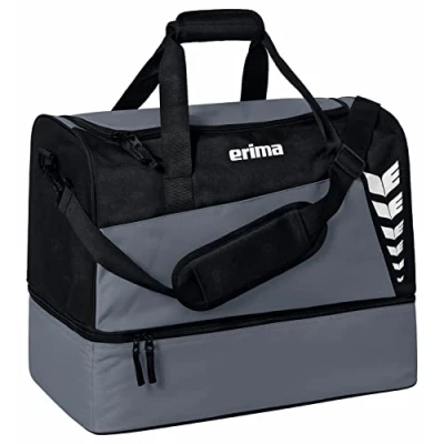 Imagen de Erima Bolsa de Deporte con Compartimento Inferior Six Wings, Slate Grey/Negro, L