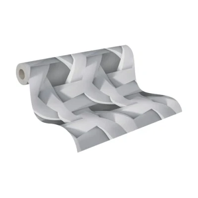Imagen de A.S. Création Papel Pintado Geométrico en Gris de Pared para Varios Espacios 10,05 m x 0,53