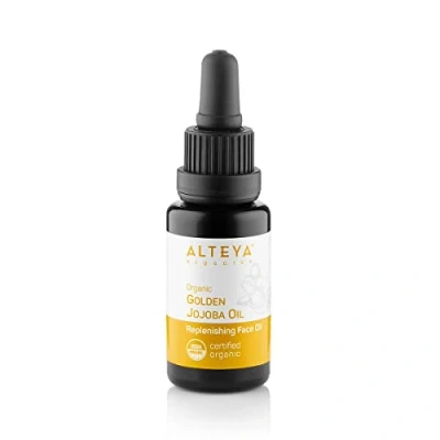 Imagen de Alteya Organic Aceite Orgánico de Jojoba Dorada 20 ml 100% Puro con Certificado USDA Hidratante y Tratamiento Condicional para la Piel, el Cabello Escalpo