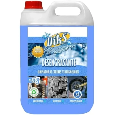Imagen de Viks Desengrasante Limpiador de Cadenas y Transmisiones Cadena Bicicleta Biodegradable Moto Limpia elimina la suciedad acumulada sin daño 5 L