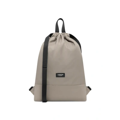 Imagen de LARKSON Bolso de Deporte para Hombre y Mujer Gris No 7 Bolsa niños con Cordón Mochila pequeña tela el Gimnasio Material reciclado