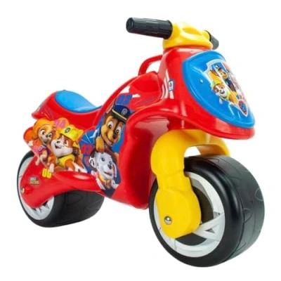 Imagen de INJUSA Moto Correpasillos Neox Paw Patrol, para Niños de 18 Meses a 3 Años, con Decoración Chase y Marshall, Ruedas Plástico Asa Transporte Padres, Color Rojo