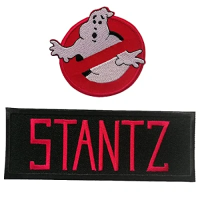 Imagen de Ghostbuster Set 2 piezas Stantz Logo Niños Película Parches Termoadhesivos Bordados Aplique Para Ropa