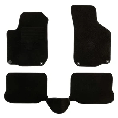 Imagen de DBS 1763202 Alfombrillas de coche A medida para 3 uds. Antideslizante Moqueta en negro 900 g/m² Aspecto terciopelo Modelo Star