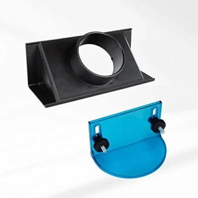 Imagen de POWERTEC 71733 Kit de protección brocas enrutador tamaño completo con puerto polvo mesa Adaptador recogida 2.5 x 6.5 pulgadas