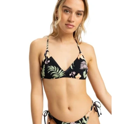 Imagen de Roxy Classics Athletic Top de bikini, Mujer, Talla: Medium, Anthracite island escape