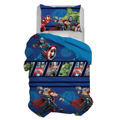 Imagen de hermet Avengers, Juego de Funda nórdica para Cama Individual, + Almohada, con 155 x 200 cm, 100% algodón, (no contiente