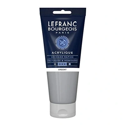 Imagen de Lefranc Bourgeois Acrílico Fine, Plata, 200 ml