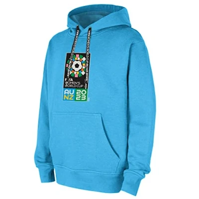 Imagen de FIFA Sudadera con Capucha Unisex Oficial de la Copa del Mundo Fútbol 2023 para Adultos, Azul (Paquete 1)