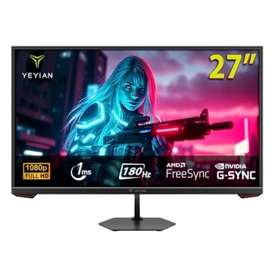 Imagen de YEYIAN Monitor Plano Gaming Avance 27&quot; FHD 1920x1080 Panel IPS View 178 1000:1 180 Hz 16:9 16.7 Millones Colores Respuesta 1 ms VESA DisplayPort/HDMI YMF IPF27 G1