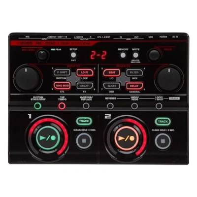 Imagen de BOSS RC 202 Loop Station — Dos pistas estéreo y 64 memorias de frase, conexiones audio, USB FX intensivos