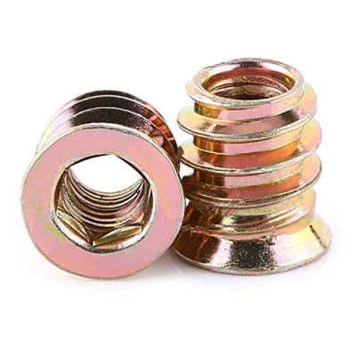Imagen de Enchufe Hexagonal de Acero al Carbono 20pcs, Tuercas Inserción Unidad, Tuerca Cabeza Hexagonal, Roscado para Muebles Madera, Material (M6*13mm)
