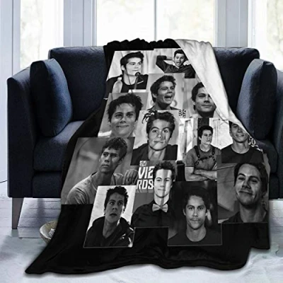 Imagen de Amkong Dylan O&#039;Brien manta de franela ultrasuave para todas las estaciones, ligera, sala estar/dormitorio, cálida 60 x 50 pulgadas