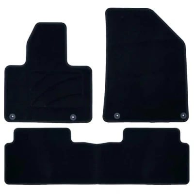 Imagen de OCC Design Alfombrillas Coche, Alfombras a Medida, Compatibles con Citroen C5 (2008 2017), Moqueta, Velour/Polipropileno, Anclaje Original, Reverso Antideslizante, Talonera, 4 Piezas