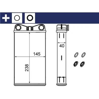 Imagen de MAHLE ORIGINAL AH 239 000S Radiador de Calefaccion con junta anular AUDI: A4 B7 Berlina, Avant, B6 Avant