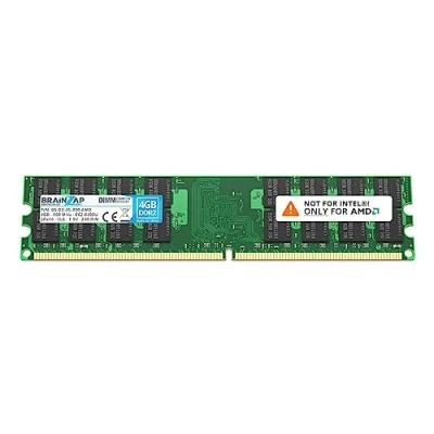 Imagen de BRAINZAP 4GB DDR2 RAM DIMM PC2 6400U 2Rx16 800 MHz 1.8V CL6 Memoria AMD PC