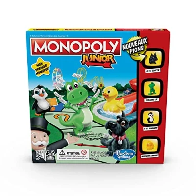 Imagen de Hasbro Monopoly Junior FR Juegos de Mesa, Multicolor (315 A6984596), Exclusivo en Amazon (edición francesa)