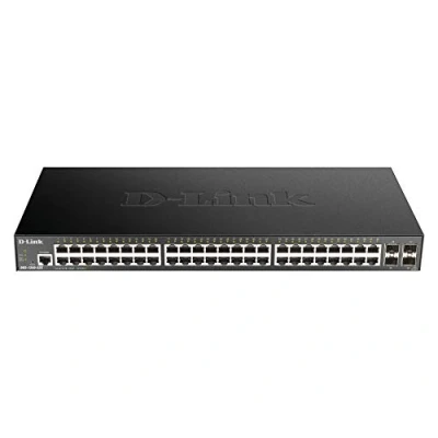 Imagen de D Link DGS 1250 52X Switch 52 Puertos PoE Gigabit Gestionable con uplink a 10Gbps, Layer 2 y 3 Lite (48x 10/100/1000BASE T, 4X 10G SFP+ 1x Consola RJ 45), Negro