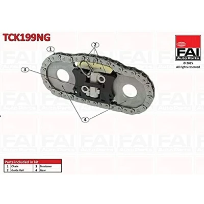 Imagen de FAI AutoParts TCK199NG Juego de Cadena distribución sin juntas, con ruedas dentadas Símplex, pasadores