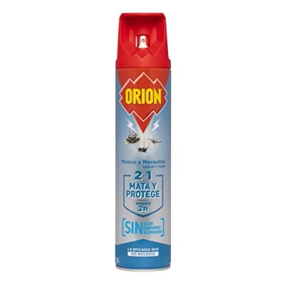 Imagen de Orion Insecticida en Aerosol 2en1 Mata y Protege contra Moscas Mosquitos, Sin olor 600 ml