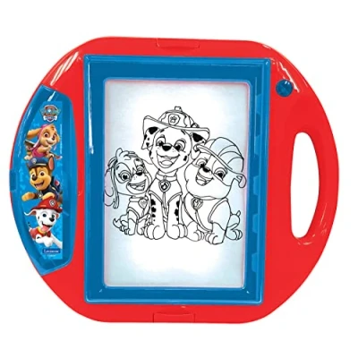 Imagen de Lexibook Paw Patrol Proyector de Dibujo, 4 Sellos, 10 Plantillas, Pantalla Luminosa, 1 rotulador Incluido, Juguete artístico y Creativo, Rojo/Azul, Color Negro, L