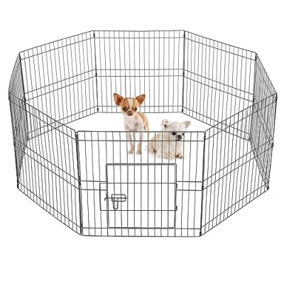 Imagen de Yaheetech Parque Perros Cachorros 8 Vallas 183x61X61cm Corral Conejo Gatos Animales Mascotas