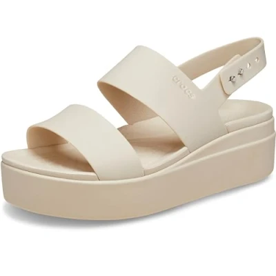 Imagen de Crocs Brooklyn Low Wedge, Sandalia Mujer, Beige, 41 EU