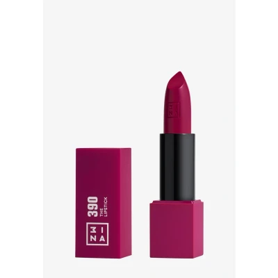 Imagen de 3INA MAKEUP The Lipstick 390 Morado Oscura Labial Cremoso Barra de Labios Mate con Vitamina E y Manteca Karité Alta Pigmentación Olor a Vainilla Vegan Cruelty Free