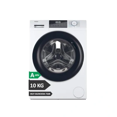 Imagen de Lavadora carga frontal Haier I Pro Series 1 HW100 BP14929A S, 10 kg, 1400 rpm, Motor Inverter, Antibacterias, Blanco