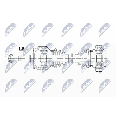 Imagen de NTY NPW VW 189 Árbol de transmisión Eje trasero 736 VOLKSWAGEN: Touareg I